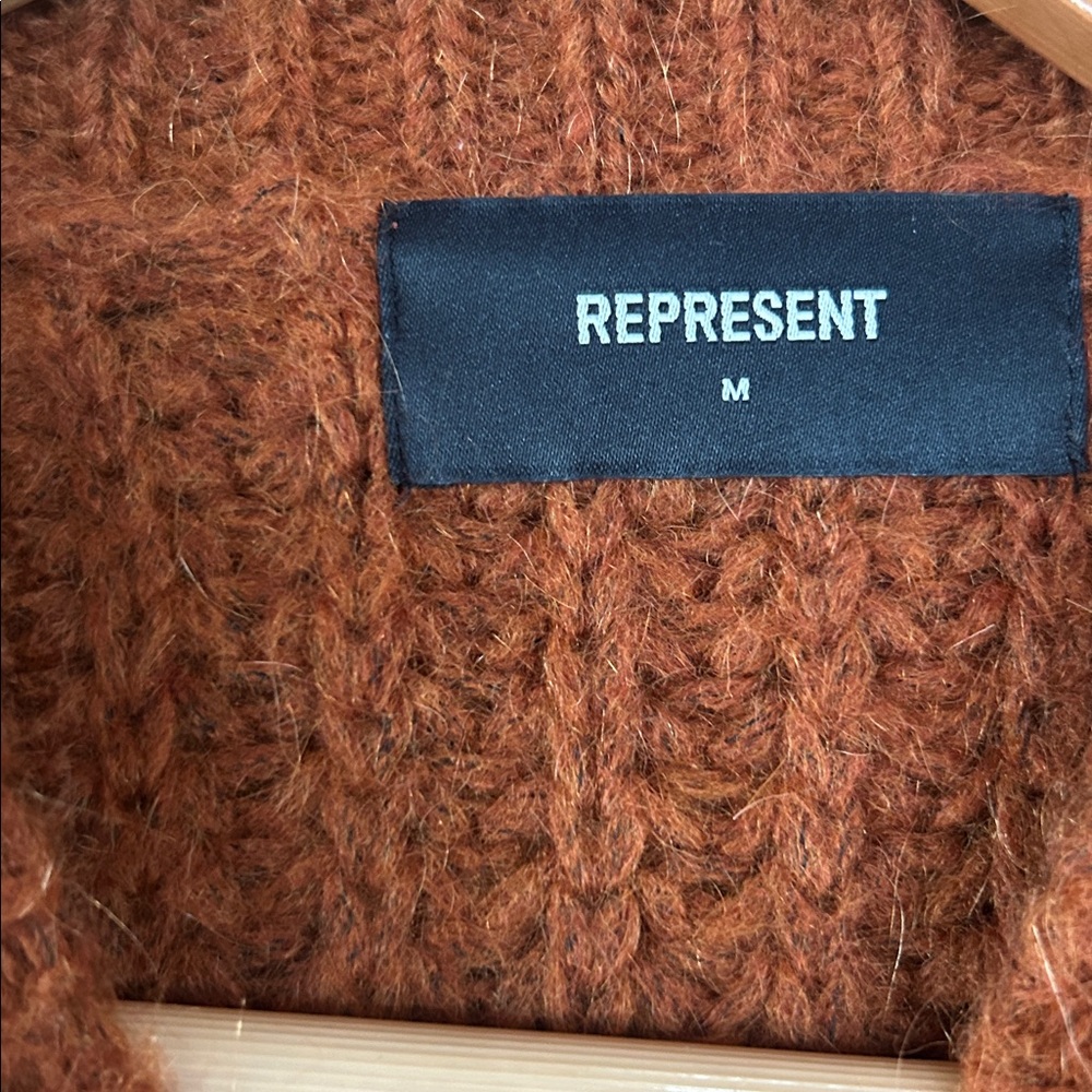 Represent Ribbed-Knit Logo-Embroidered Jumper Medium - Picture 7 of 8